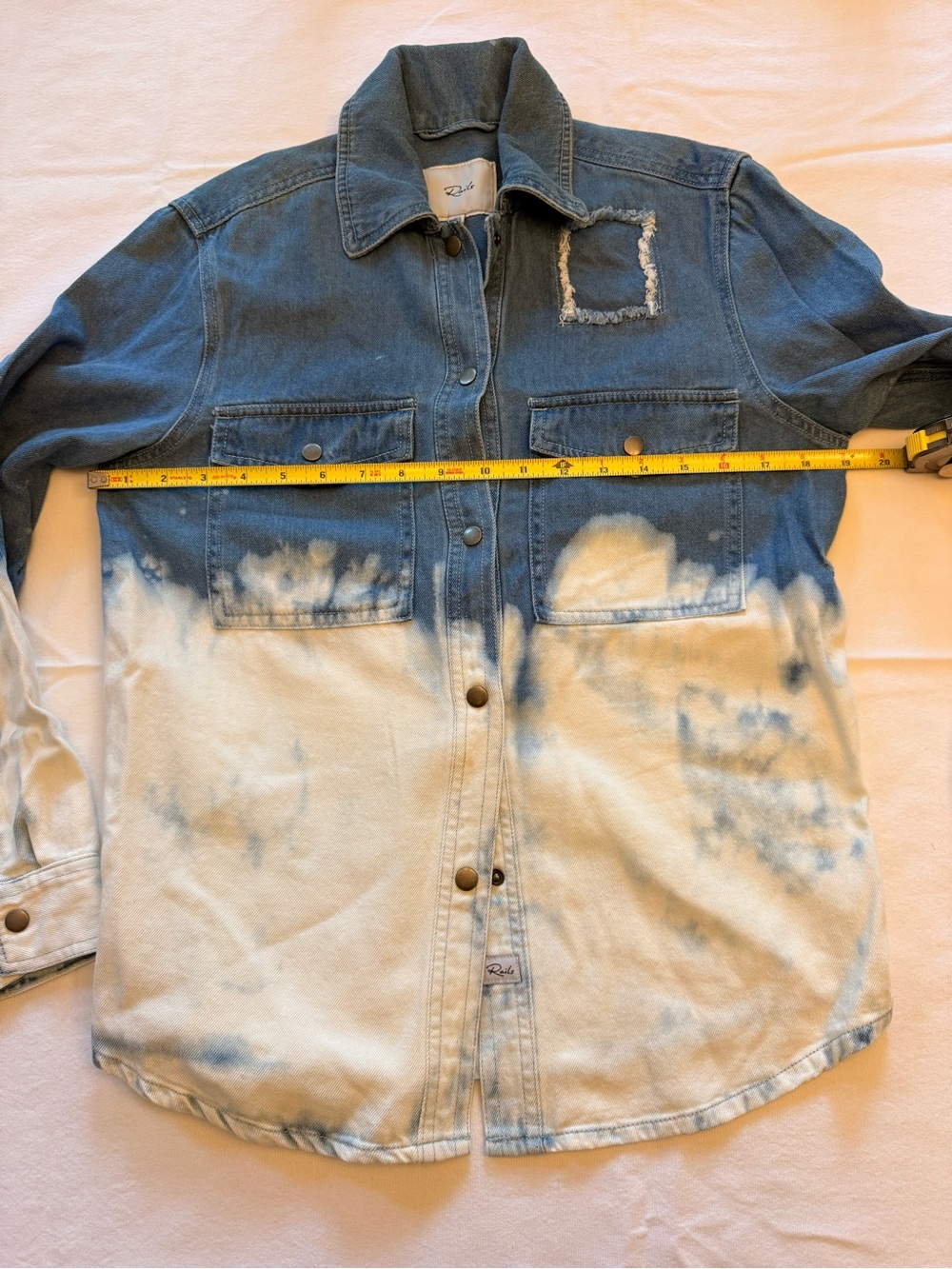 Rails Turner Button Up in Bleached Denim - Picture 7 of 7